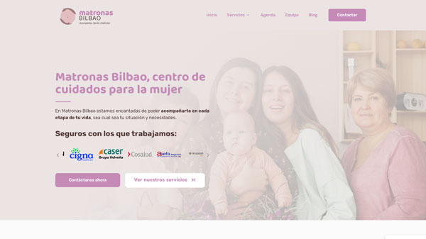 Diseño web de Matronas Bilbao