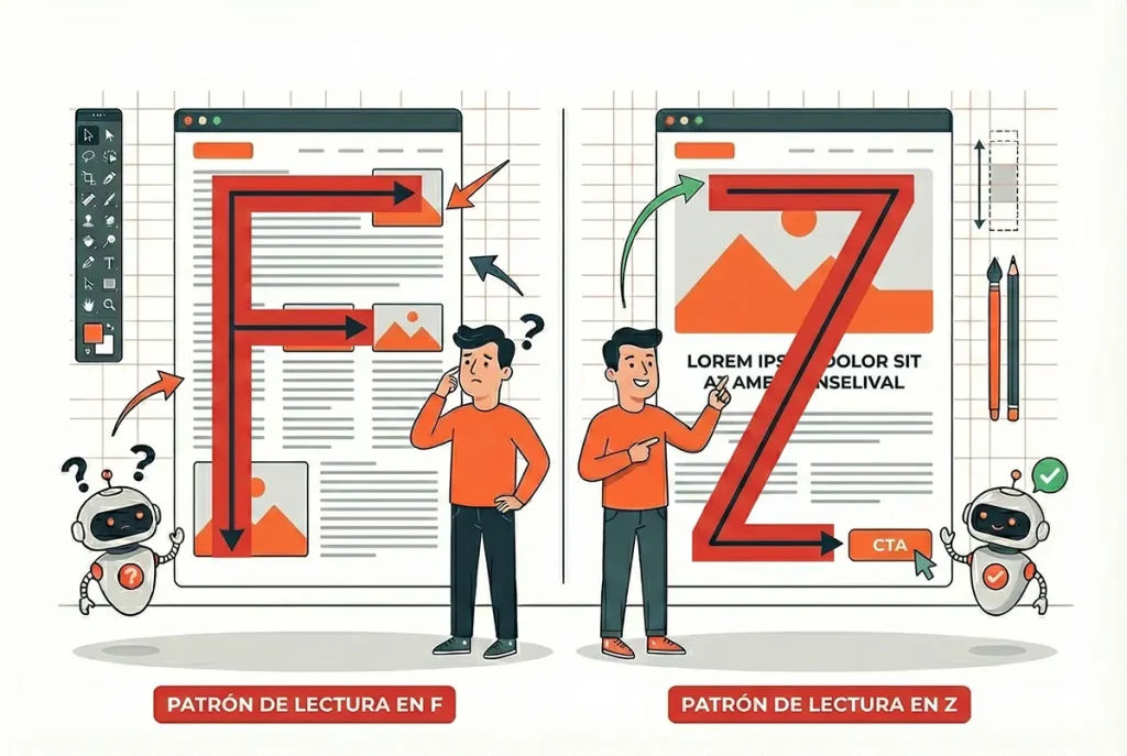 Patrones de lectura: patrón F y patron Z