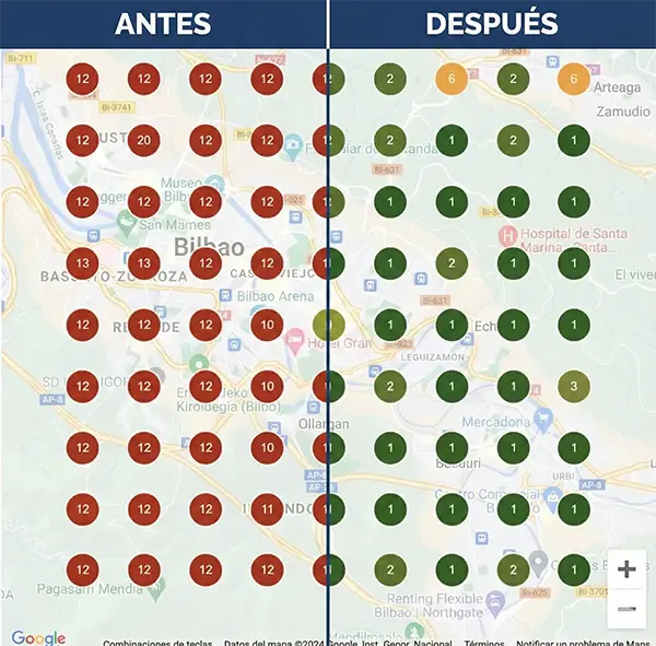 antes y después de trabajar el seo local