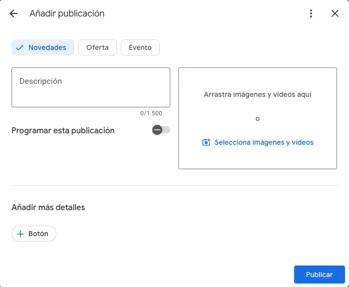 actualizaciones de Google Business Profile